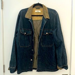 Buck Mason Dark denim two pocket field shirt